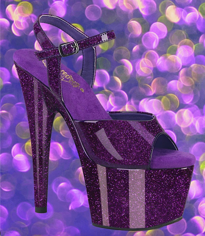 Pleaser Purple Glitter Heel - Coco & Lola's Lingerie Memphis 
