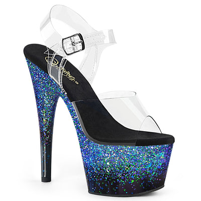 Pleaser Blue Glitter Bottom Heels - Coco & Lola's Lingerie Memphis 