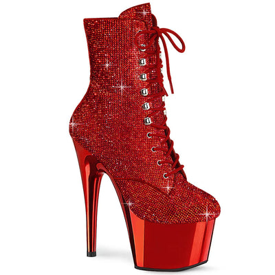 Pleaser Ruby Red Rhinestone Boots - Coco & Lola's Lingerie Memphis 