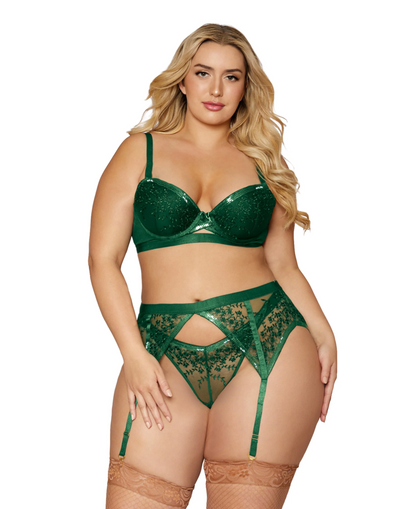 Lucia Embroidered Set Curvy - Coco & Lola's Lingerie Memphis 