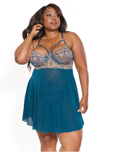 Aneise Caged Babydoll Curvy - Coco & Lola's Lingerie Memphis 
